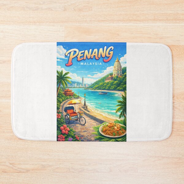 Item preview, Penang Seaside Charm – Gurney Drive, Kek Lok Si & George Town Skyline designed and sold by Places On Earth.