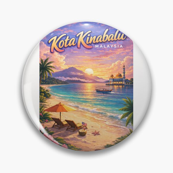 Item preview, Kota Kinabalu Sunset Coast – Tanjung Aru, City Mosque & Mount Kinabalu View designed and sold by Places On Earth.