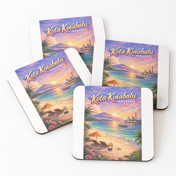 Item preview, Kota Kinabalu Sunset Coast – Tanjung Aru, City Mosque & Mount Kinabalu View designed and sold by Places On Earth.