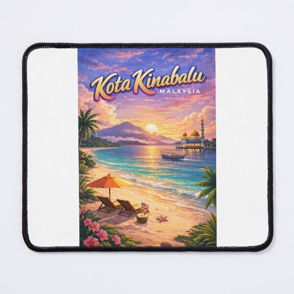 Item preview, Kota Kinabalu Sunset Coast – Tanjung Aru, City Mosque & Mount Kinabalu View designed and sold by Places On Earth.