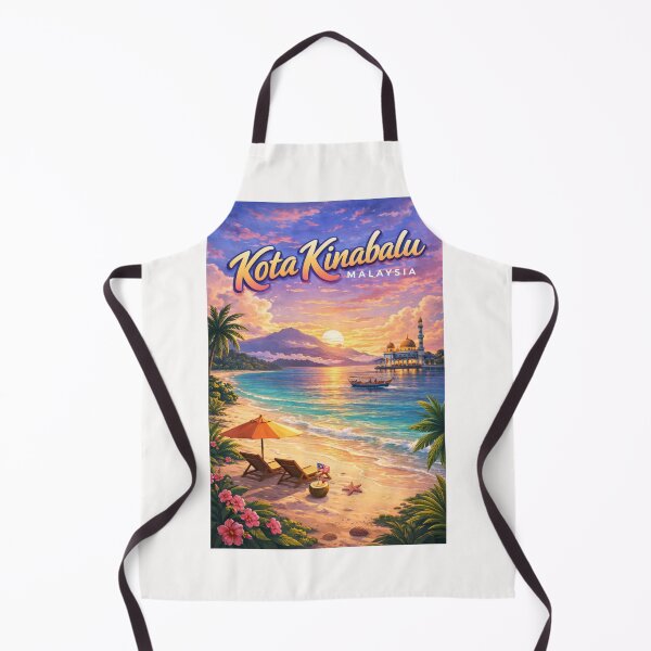 Item preview, Kota Kinabalu Sunset Coast – Tanjung Aru, City Mosque & Mount Kinabalu View designed and sold by Places On Earth.