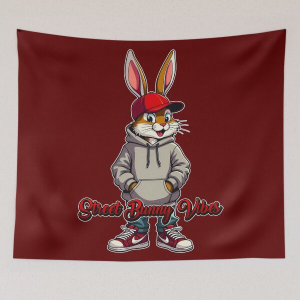 Item preview, Gray Hoodie Street Bunny – Easter Streetwear designed and sold by Topoartispp.