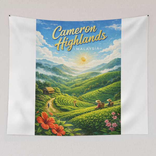 Item preview, Cameron Highlands Sunrise Terraces – Tea Plantations, Brinchang & Mossy Forest designed and sold by Places On Earth.