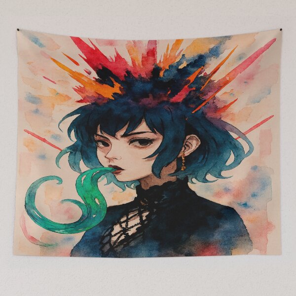 Item preview, Watercolor Crown Woman designed and sold by Ecosetereos.