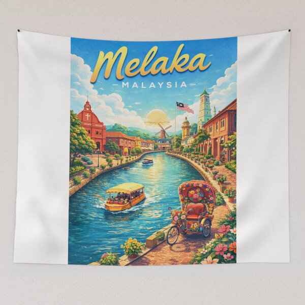 Item preview, Melaka Riverside Heritage – Dutch Square, Jonker Walk & Trishaw Charm designed and sold by Places On Earth.