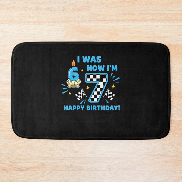 Item preview, 7 Years Old Birthday Checkered I was 6 Now I'm 7 Birthday designed and sold by heymbe.