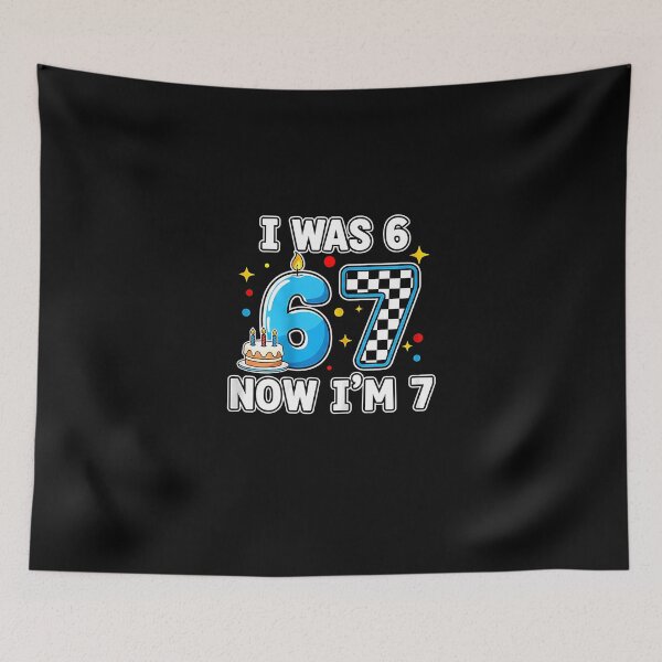 Item preview, 7 Years Old Birthday Checkered I was 6 Now I'm 7 Birthday designed and sold by heymbe.