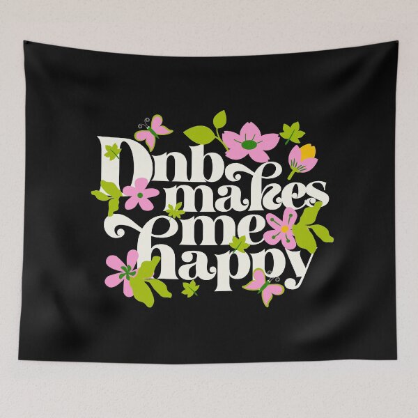 Item preview, DNB - Makes Me Happy (White)  designed and sold by Discothreadz.