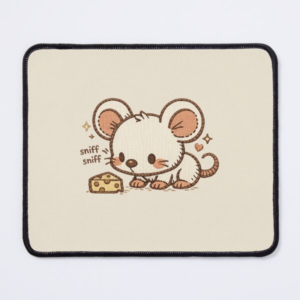 Item preview, Cute Mouse Sniff Cheese Design For Animal Lovers designed and sold by BlobyDesigne.