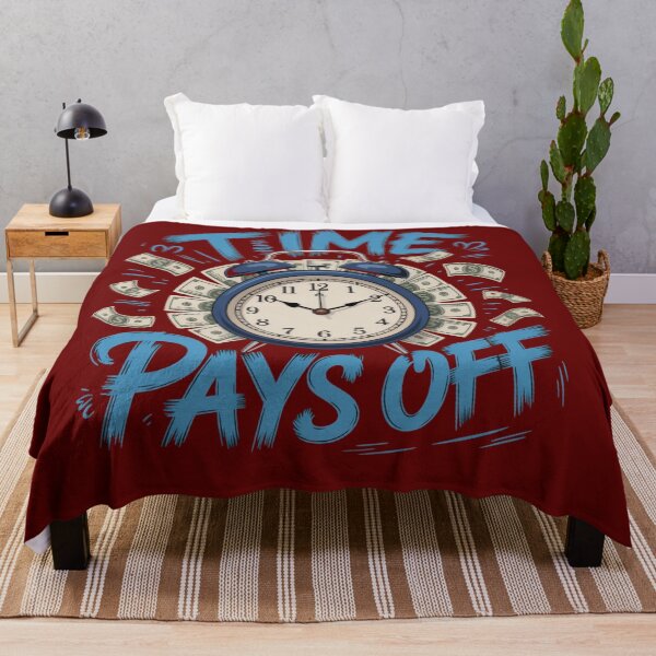 Item preview, Time Pays Off Motivational Quote.Creative Illustration designed and sold by freshwear design.