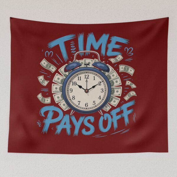 Item preview, Time Pays Off  Motivational Quote.Creative Illustration  designed and sold by freshwear design.