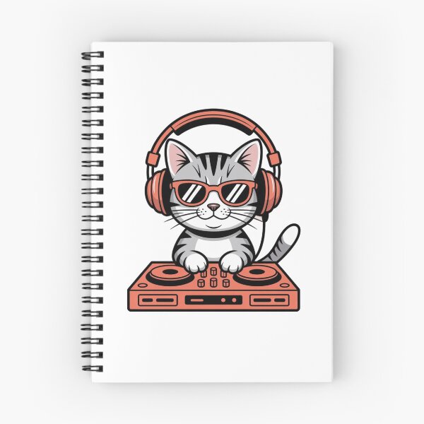 Item preview, DJ Cat Musician Style Funny Cat Humor designed and sold by Meryem Mamouni.