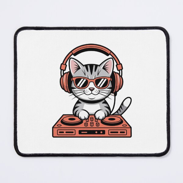 Item preview, DJ Cat Musician Style Funny Cat Humor designed and sold by Meryem Mamouni.