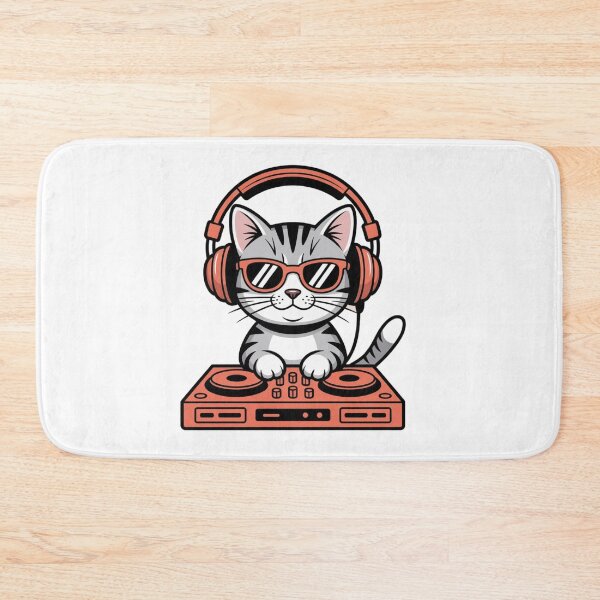 Item preview, DJ Cat Musician Style Funny Cat Humor designed and sold by Meryem Mamouni.
