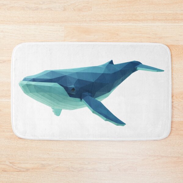 Item preview, Minimalist Blue Polygon Whale designed and sold by bsbd-action.