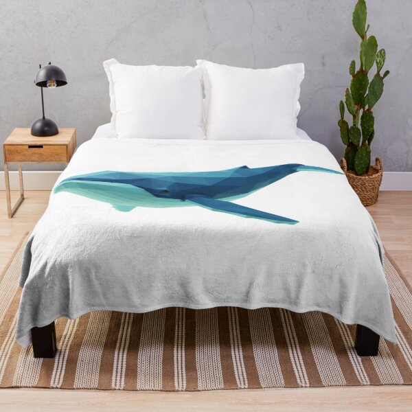 Item preview, Minimalist Blue Polygon Whale designed and sold by bsbd-action.