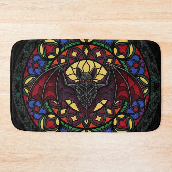Item preview, Gothic Bat Stained Glass Mandala designed and sold by Mouraludia.