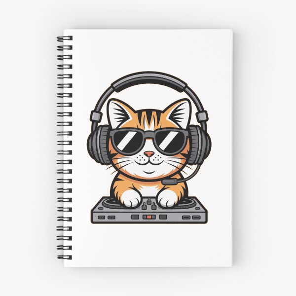 Item preview, DJ Cat Musician Style Funny Cat  designed and sold by Meryem Mamouni.