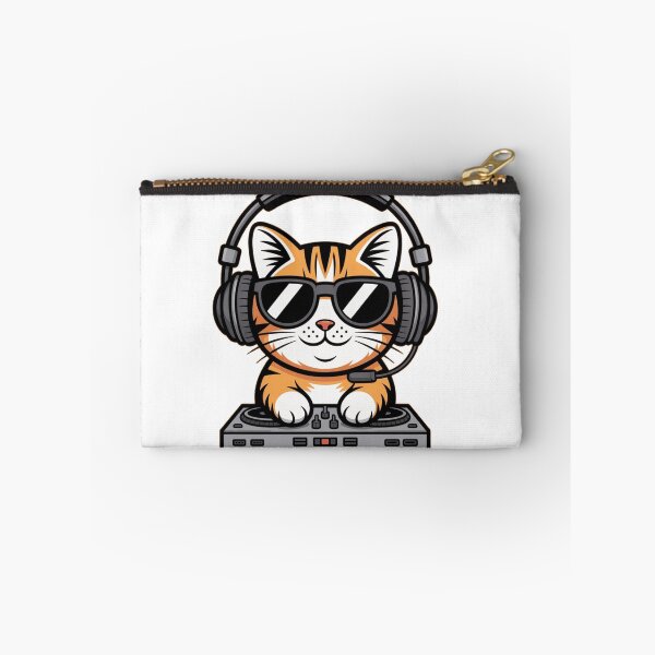 Item preview, DJ Cat Musician Style Funny Cat  designed and sold by Meryem Mamouni.