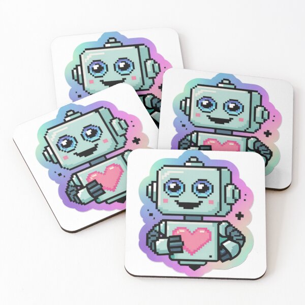 Item preview, Heart pixel robot designed and sold by XXVSHIRT.