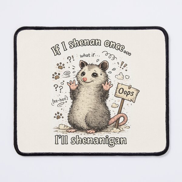 Item preview, Funny Opossum Shenanigans Oops Pun Meme designed and sold by DigitalMomy.