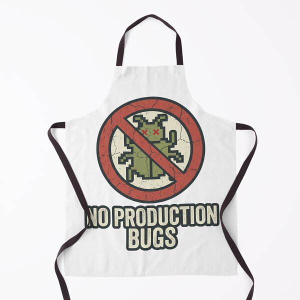 Item preview, No Production Bugs Retro Pixel Art Graphic for Tech Workers designed and sold by chattsuede.