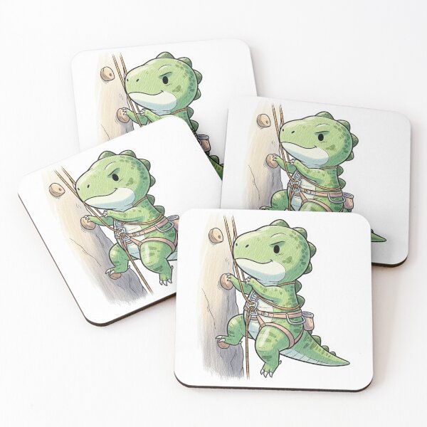 Item preview, The crocodile is inviting its friends to go rock climbing. designed and sold by kuikai123.