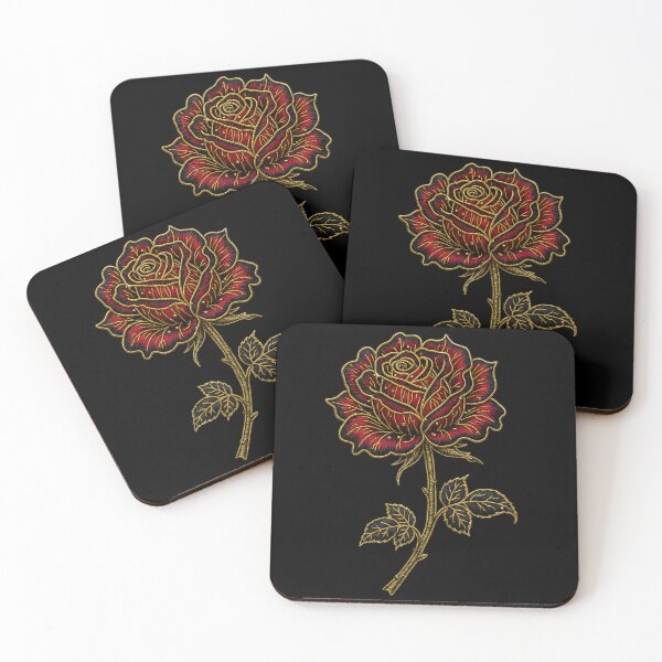 Item preview, Gilded Crimson Rose – Dark Gothic Floral designed and sold by Mouraludia.