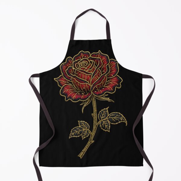 Item preview, Gilded Crimson Rose – Dark Gothic Floral designed and sold by Mouraludia.