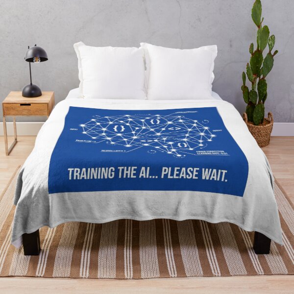 Item preview, Training The Ai Please Wait Funny Tech Mascot for Programmers designed and sold by chattsuede.