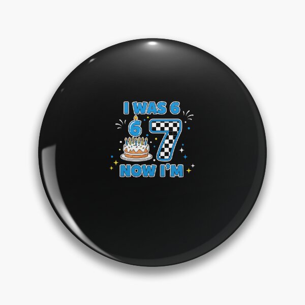 Item preview, I was 6 Now I'm 7 Blue Checkered Funny Birthday Boy Kid  designed and sold by yaginoie.