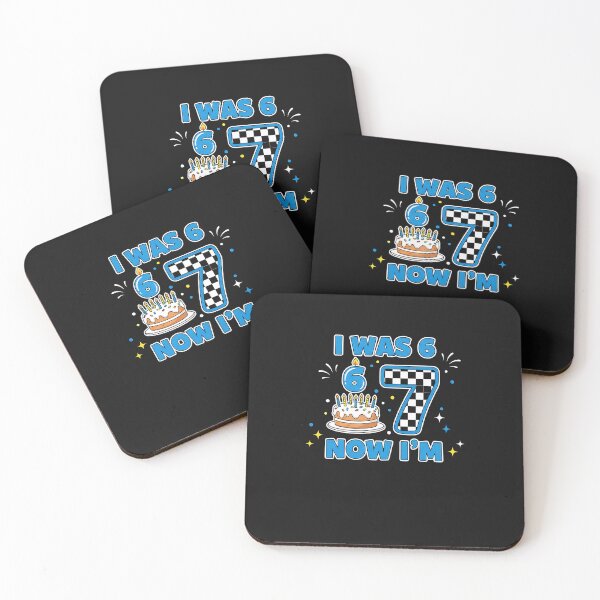 Item preview, I was 6 Now I'm 7 Blue Checkered Funny Birthday Boy Kid  designed and sold by yaginoie.