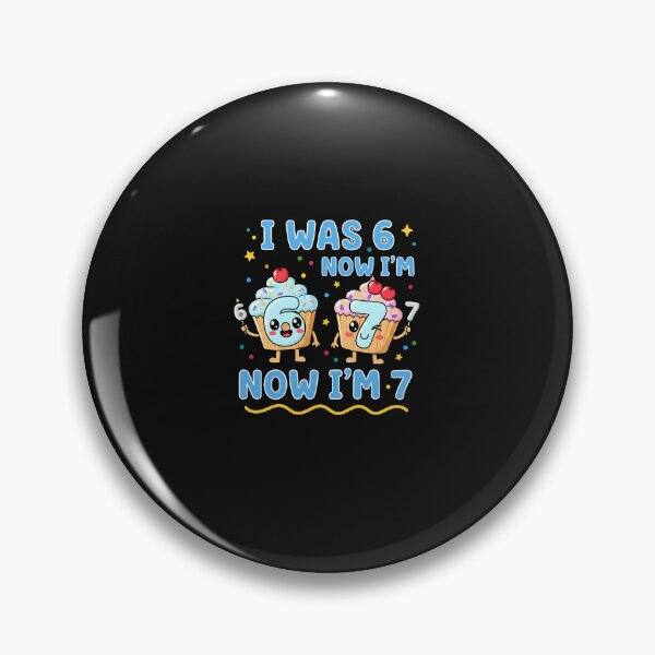 Item preview, I was 6 Now I'm 7 Blue Checkered Funny Birthday Boy Kid designed and sold by yaginoie.