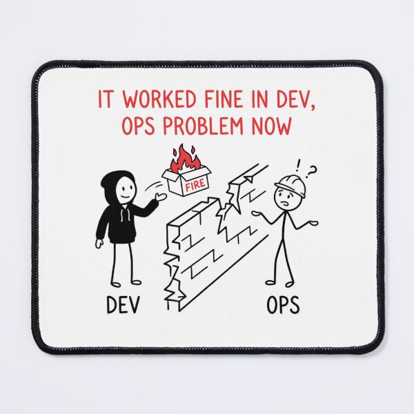 Item preview, It Worked In Dev Ops Problem Now Funny Graphic for Techies designed and sold by chattsuede.