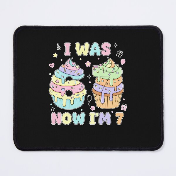 Item preview, I was 6 Now I'm 7 Cute Birthday Girl Gifts for Girls Kids designed and sold by yaginoie.