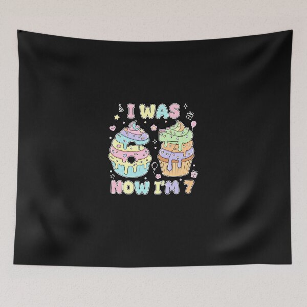 Item preview, I was 6 Now I'm 7 Cute Birthday Girl Gifts for Girls Kids designed and sold by yaginoie.