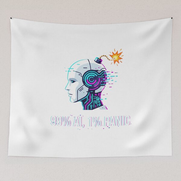 Item preview, 99% AI 1% Panic Funny Tech Art for Developers designed and sold by chattsuede.