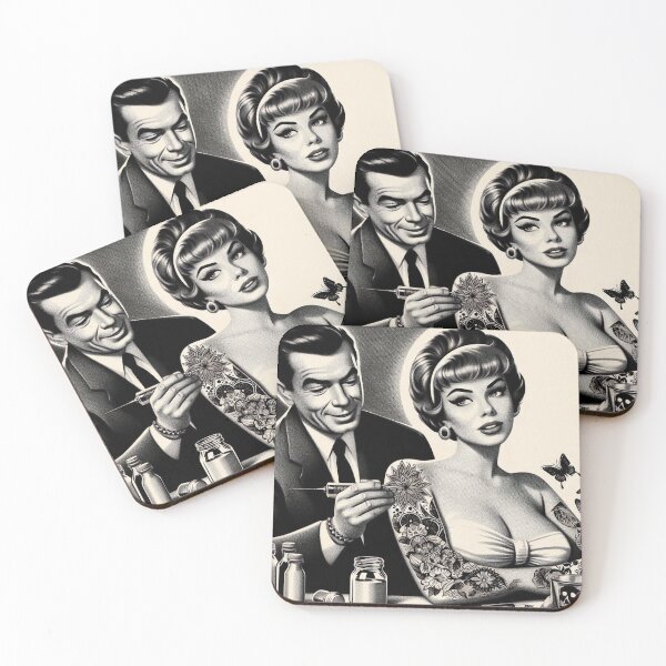 Item preview, Old School Tattooed Girl designed and sold by PulpVintage.