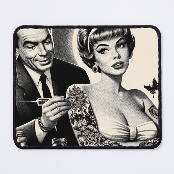 Item preview, Old School Tattooed Girl designed and sold by PulpVintage.