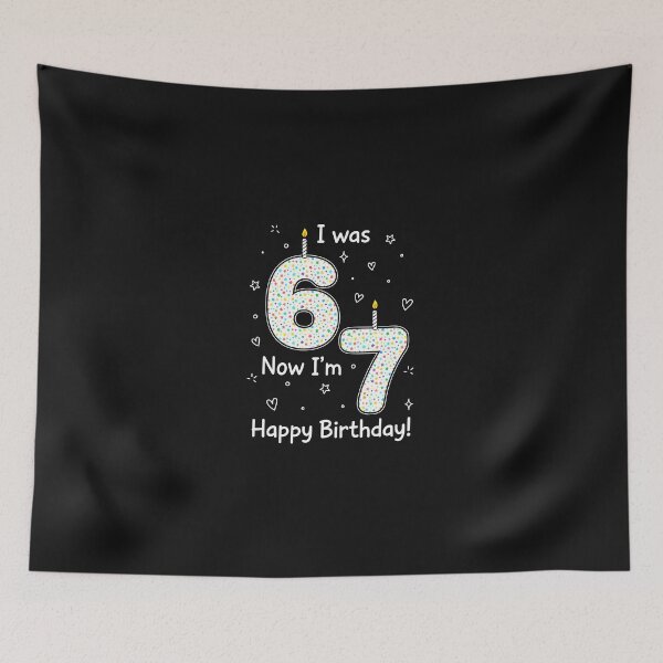 Item preview, 7 Years Old Birthday I was 6 Now I'm 7 6 7 Funny Kids Girls designed and sold by yaginoie.