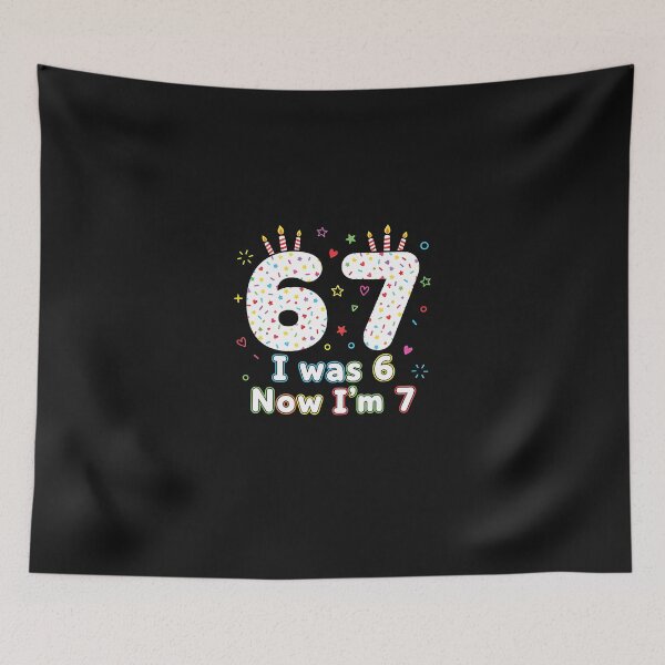 Item preview, 7 Years Old Birthday I was 6 Now I'm 7 6 7 Funny Kids Girls designed and sold by yaginoie.
