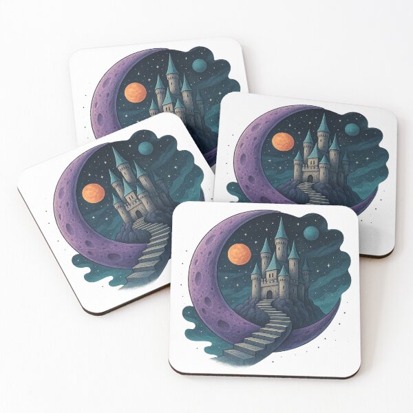 Item preview, Moonlit Fantasy Castle Dreamscape designed and sold by chromatalove.