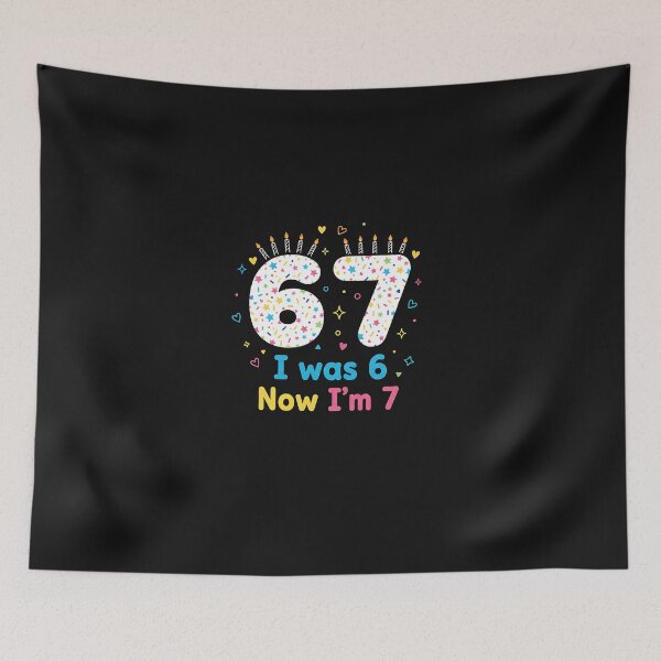 Item preview, 7 Years Old Birthday I was 6 Now I'm 7 6 7 Funny Kids Girls  designed and sold by yaginoie.