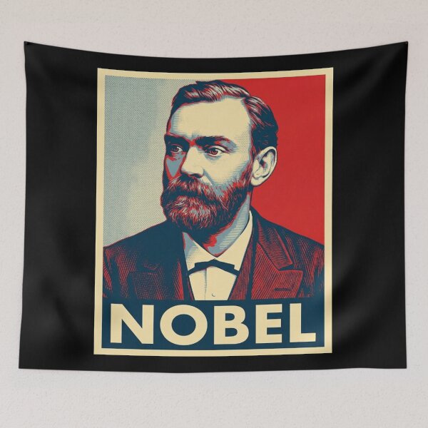 Item preview, Alfred Nobel Hope Style Retro Poster Art designed and sold by DamianRoy88.