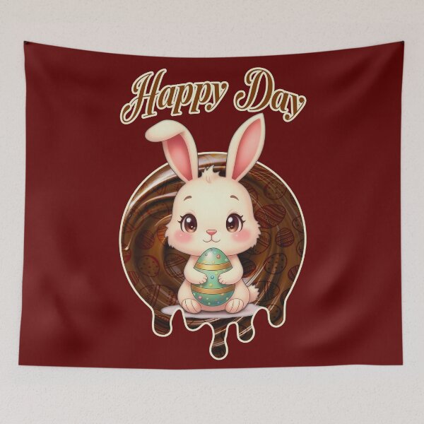 Item preview, Happy Easter Day – Cute Bunny Illustration designed and sold by Topoartispp.