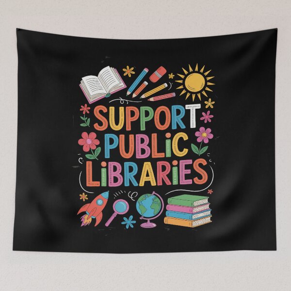 Item preview, Book Lovers Support Library Bookworm designed and sold by LittleBO5.