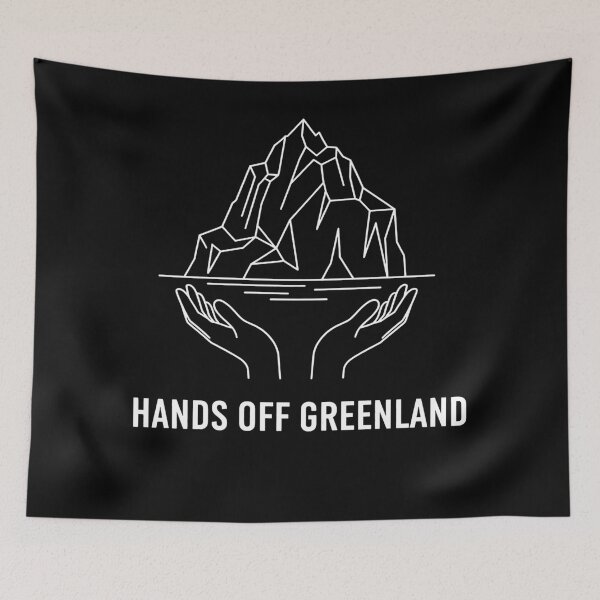 Item preview, Hands Off Greenland Iceberg Guardian - Minimalist Sovereignty Art designed and sold by Axivra.