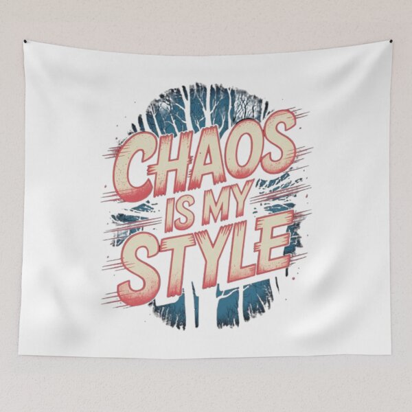 Aperçu de l'œuvre Le chaos, c'est mon style – T-shirt gothique audacieux créée et vendue par NewUSShop.