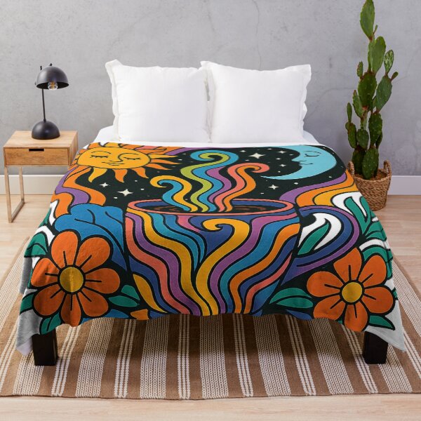Item preview, Psychedelic Sun Moon Coffee Art designed and sold by chromatalove.