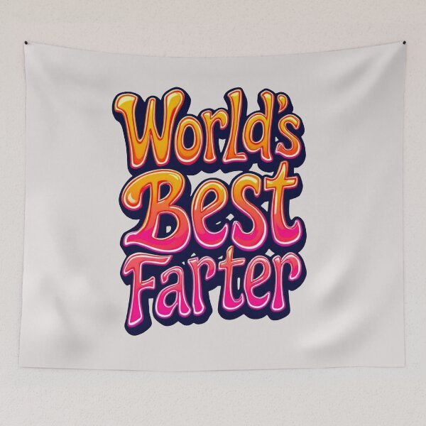 Item preview, World’s Best Farter Retro Text designed and sold by SteadyRolling.